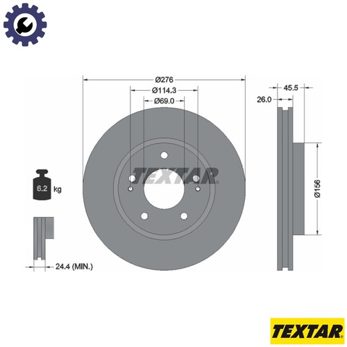 Brake disc 92198203 for - 2x,