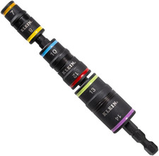 Klein Tools 32933M 6-In-1 Impact Socket Set Features 3 Flip Sockets, 6 Metric He