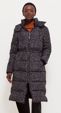 Leopard Print Puffy Coat Long