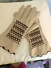 Vintage Ladies Ivory Leather