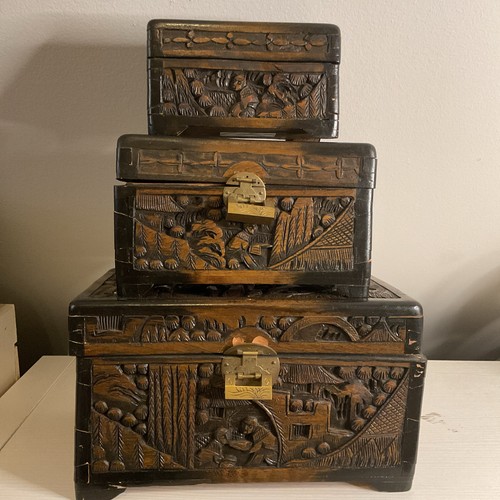 Vintage chinese hand carved - , hand-carved
