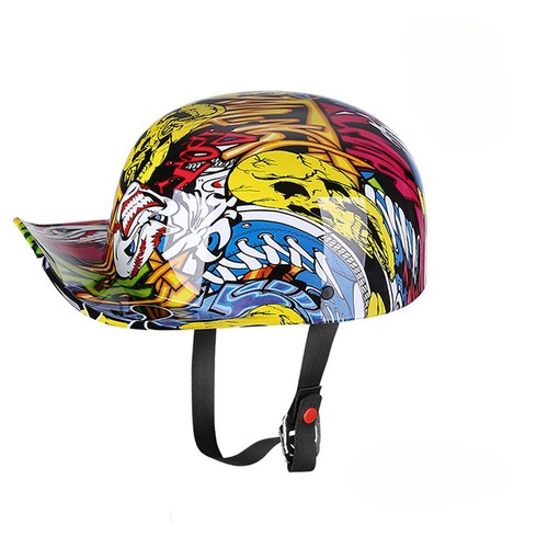 Open face motorcycle half - open,