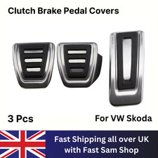For VW Skoda Golf Stainless Steel Car Gas Accelerator Clutch Brake Pedal Covers