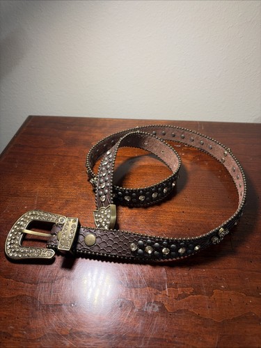 Genuine rhinestone leather - genuine,