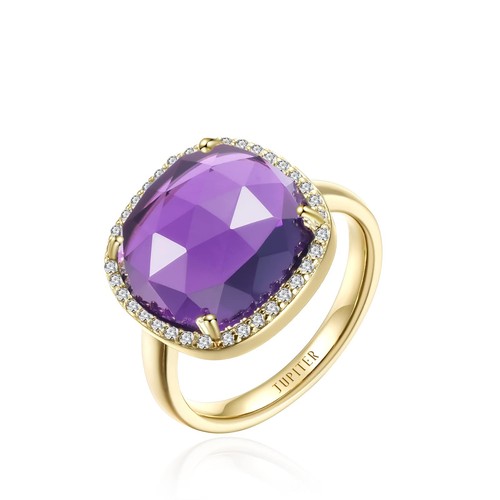 Amethyst gemstone ring - amethyst,