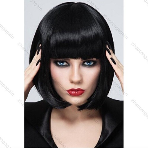 Women black short hair - women,