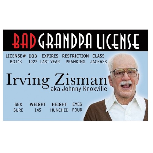 Bad grandpa drivers license - drivers,