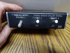 Vintage Realistic 40-125A Stereo Remote Speaker Switch Wood Grain 3-Way