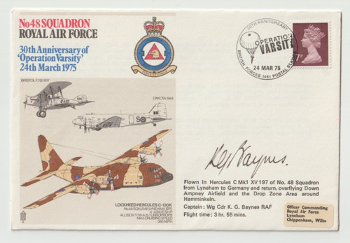 1975 flown cover - 24/3/1975,