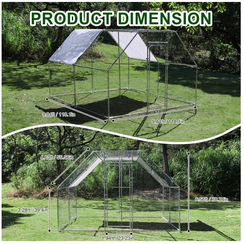 Spacious metal chicken coop - metal,