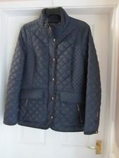 Joules 'Newdale' Quilted jacket. Navy Blue. Size 16. Pre worn. Excellent.