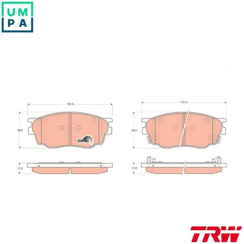 Brake pad set disc - brake,
