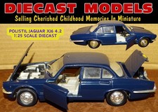 1975 JAGUAR XJ6 L 4.2 SERIES 2 NAVY; RARE 1:25 SCALE POLISTIL DIECAST MODEL CAR