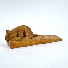 VINTAGE BROWN WOODEN MOUSE