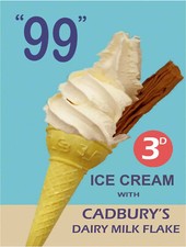 CADBURYS 99 FLAKE Retro Metal Wall Sign KITCHEN SHED GARAGE A5 A4