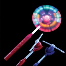 Swivel Fan Wand Light Sensory Toy Rainbow Windmill Flashing Autism Child Colours
