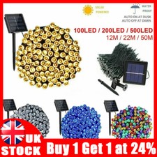 50/100/200/500LED Solar Power Fairy Garden Lights String Outdoor Party Wedding