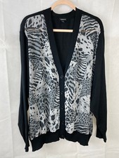 Torrid Size 26 UK 4XL Black Long Sleeve Cardigan with Blouse Front