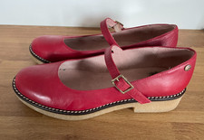 Red Leather Mary Jane Red or