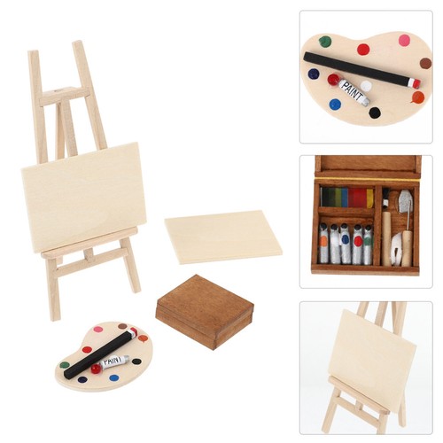 4pcs miniature wooden easel - 4pcs,