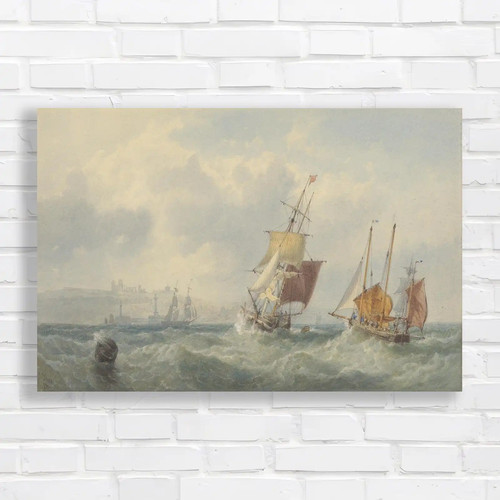 Sailing ships stormy sea - a,