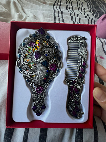 Vintage mirror matching comb - matching,