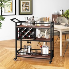 3-Tier Industrial Serving Cart
