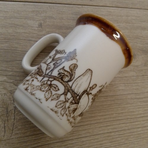 Rabbits squirrels mug - mug, vintage