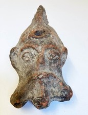 Ancient Roman Red Ware Terracotta Pottery Oil Lamp  - Antiquities