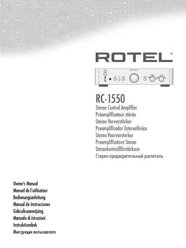 Rotel 1550 amplifier owners - rotel,
