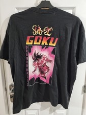 Boohoo Man Goku Dragon Ball Z Mens T Shirt Small Black Graphic Print