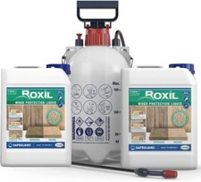 Roxil Wood Waterproofing Liquid 10L & Sprayer - Outdoor Wood Sealer & Preserver