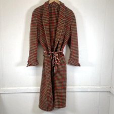 Vintage wool check brown red - &,