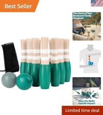 9-Inch Wooden Lawn Bowling Set