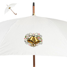 White Wedding Umbrella Bells -