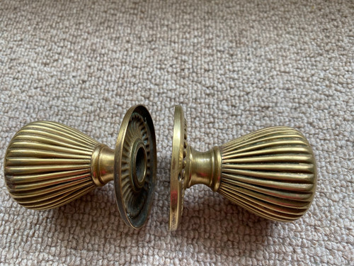 Vintage brass door knobs - vintage,