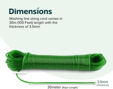 30 / 50m Washing Line Rope
