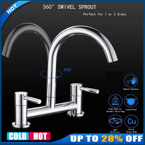 Modern dual lever chrome - lever,