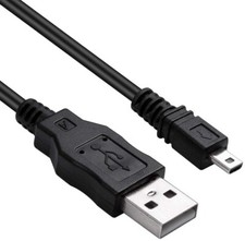 UC-E6 USB for Panasonic Lumix DMC-LZ20 Digital Camera Black 1-meter Data Cable