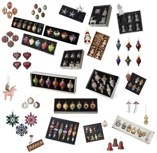 Glass handcrafted baubles - glass,