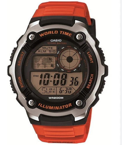 Casio world time 2000w - world, ae-2000w