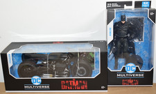 McFarlane DC THE BATMAN Movie 7" Batman (Robert Pattinson) Figure, Batcycyle BN