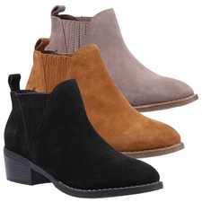 Womens Hush Puppies Isobel Casual Smart Chelsea Pull On Ankle Boots Sizes 4 to 8