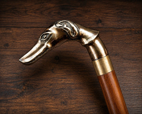 Vintage brass greyhound dog - brass,
