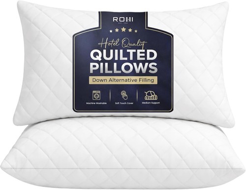 Quilted bed pillows soft - bed,