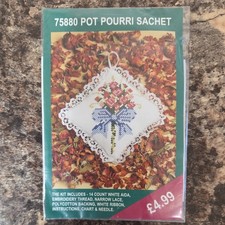 The Craft Collection Counted Cross Stitch Kit #75880 Pot Pourri Sachet 