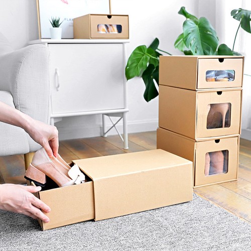 Foldable drawer type shoe box - drawer,