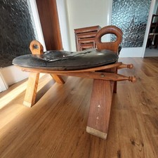 Vintage camel saddle stool, 