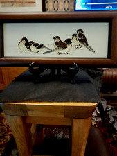 MOORCROFT   TREE SPARROWS  PLAQUE 35CM X 15CM KERRY GOODWIN NEW IN BOX & SLVE