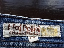 HOI POLLOI Blue Five Pockect Faded Effect Distress Hem Jeans W38R